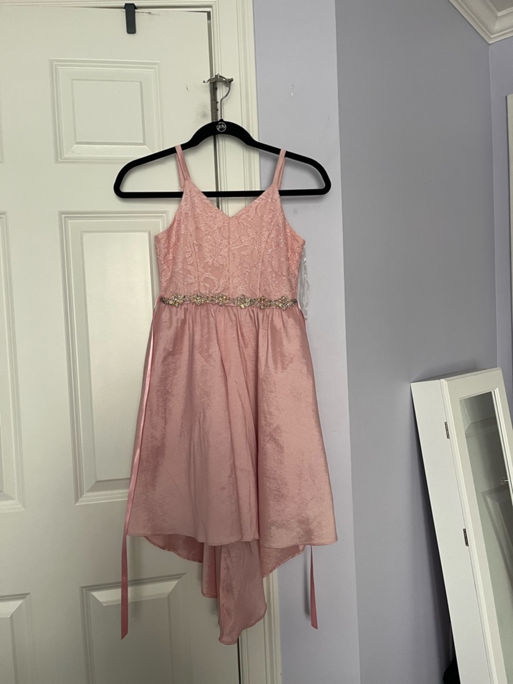 Rare Editions Girls Blush Pink Lace Formal Dress Size 10